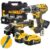 DeWalt DCK2153P2T – Kit composto da trapano DCD796, smerigliatrice DCG405 e 2 batterie da 5Ah, 2 Valigette DEWALT