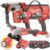 Milwaukee Kit  utensili 18V – BLPDRC trapano – FSAG125X Smerigliatrice – Tassellatore BLH – Impulsi FMTIW2F12 Milwaukee