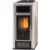 Klover Termostufa Idro Pellet Kw.25 Riscaldamento Ventilata Belvedere 28 Bv28-Aval Colore Avorio Lucido Klover