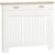 Homcom Copritermosifone a Doghe Antiribaltamento con Cassetto Portaoggetti, in Legno, 112x19x97 cm, Bianco HomCom