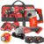 Milwaukee Kit  18V M18 PPA3-502 – M18 BLPDRC trapano a percussione – M18 FSAG125X Smerigliatrice – Tassellatore M18 BLH Milwaukee