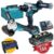 Makita DLX2435TJ – Kit utensili a batteria 18V – Trapano DHP486, Smerigliatrice DGA513, 2 X 5Ah Makita