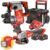 Milwaukee Kit utensili M18 – Tassellatore M18 BLHX – Smerigliatrice M18 FSAG125X –  Trapano M18 FPD3 in trolley Packout Milwaukee